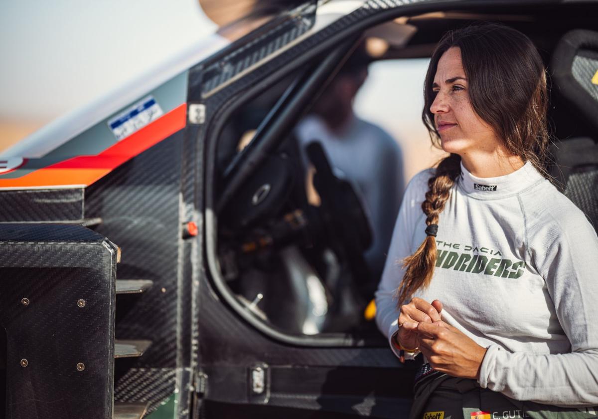 Cristina Gutiérrez en el Rally Marruecos.