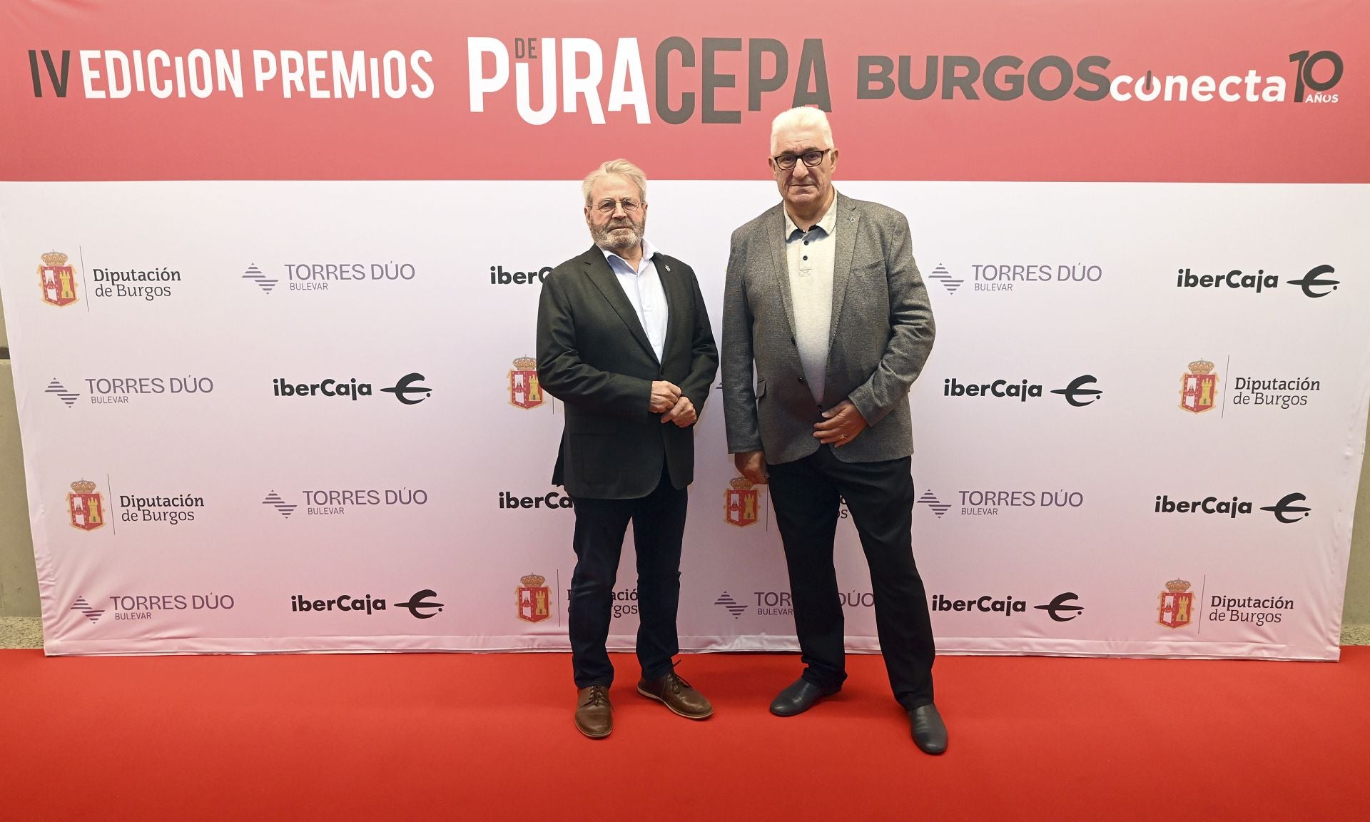 Francisco del Amo y Alejandro de la Peña, presidente y vicepresidente de la Hermandad de Donantes de Sangre de Burgos.