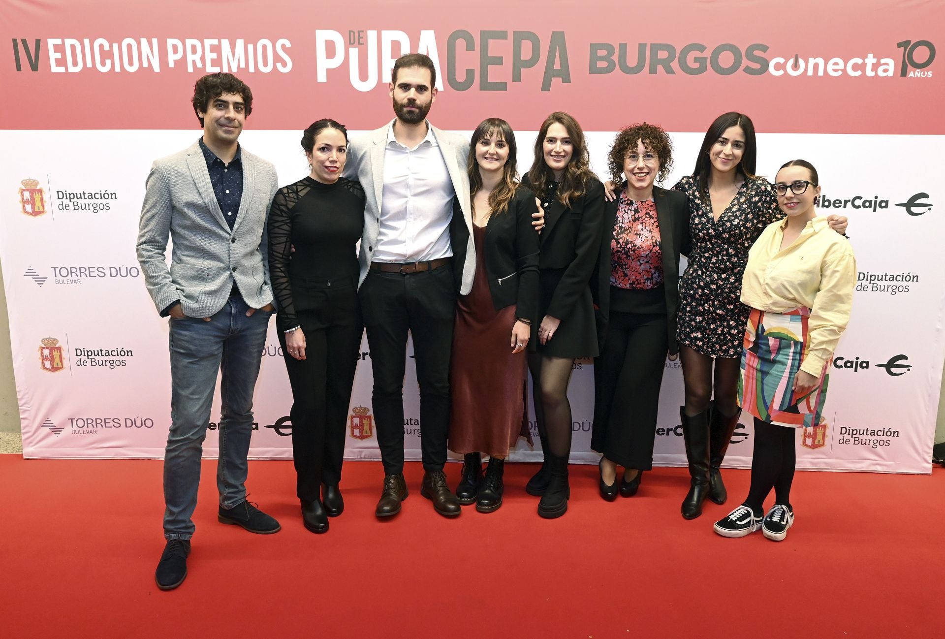 El equipo de Burgosconecta: Gabriel de la Iglesia, Ruth Rodero, Adrián Vallejo, Aythami Pérez, Natalia Sáez, Gloria Díez, Raquel Romero y Sara Sendino.