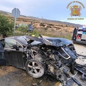 Una mujer herida en un aparatoso accidente en Haza