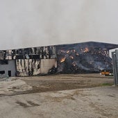 Dos incendios dejan sendas naves de paja y maquinaria calcinadas y un perro muerto en La Bureba