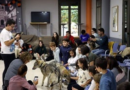 Imágenes del taller 'Aprendiendo con lobos'.