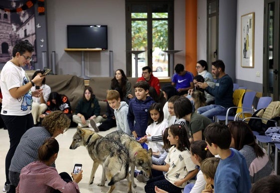 Imágenes del taller 'Aprendiendo con lobos'.