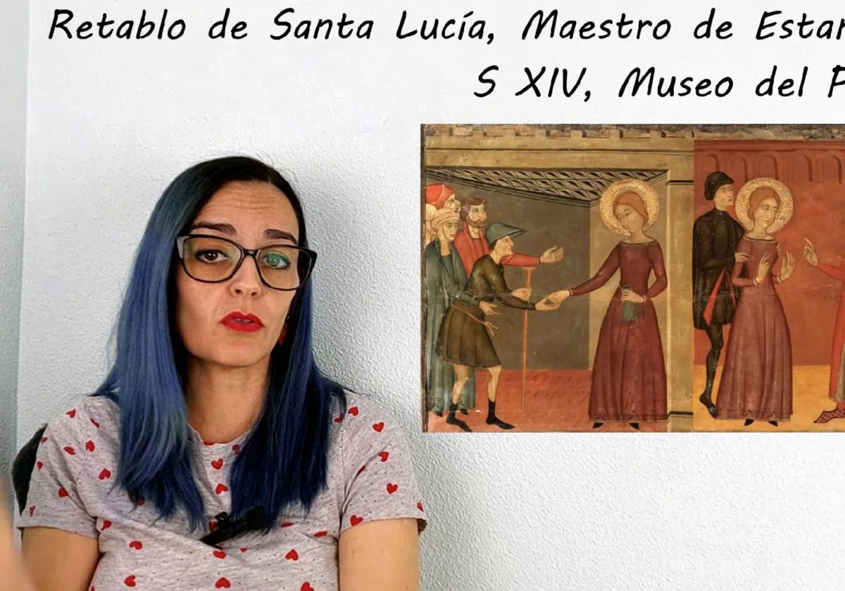 Elena Rodríguez cuenta la historia de Santa Lucía.