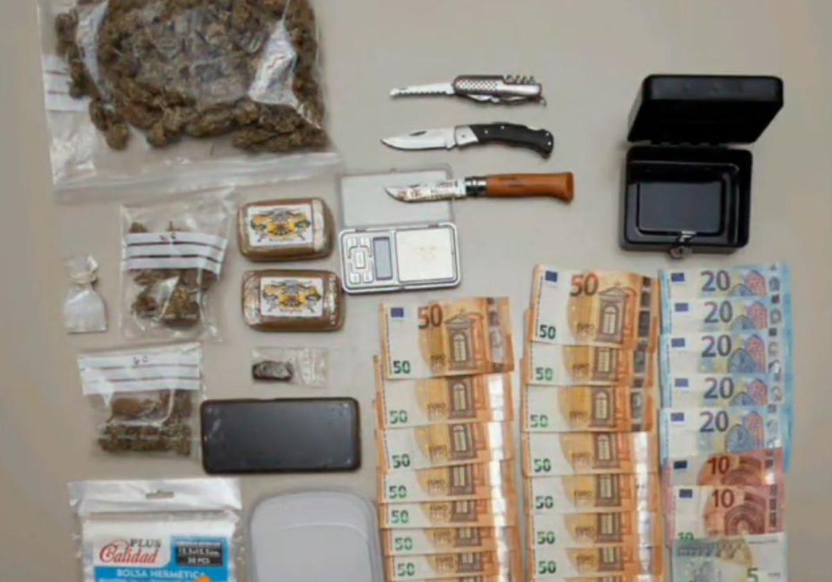 La Policía Local incautó más de 320 gramos de hachís.