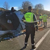 Una mujer muerta y tres heridos en un choque frontal en Burgos