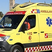 Trasladado al hospital un herido al volcar con su furgoneta en Burgos