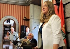 Cristina Ayala en el Ayuntamiento de Burgos.