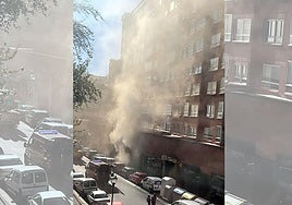 Incendio en un gimnasio de Burgos.