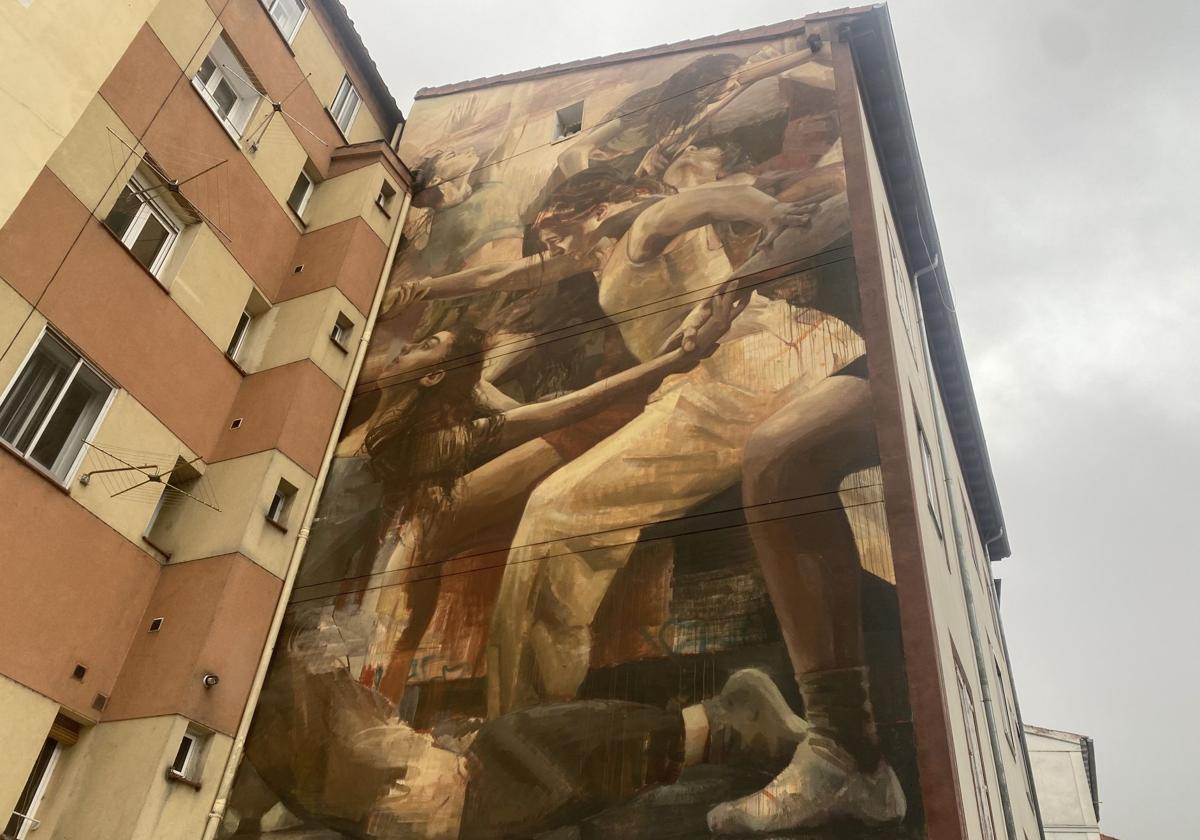 Grafiti de la plaza Hortelanos de Burgos