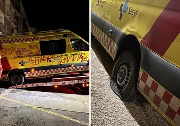 Vandalizan las ambulancias de Medina de Pomar bajo el mensaje de «asesinos de familia»
