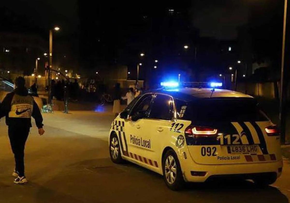 Imagen de archivo de una intervención de la Policía Local de Burgos.