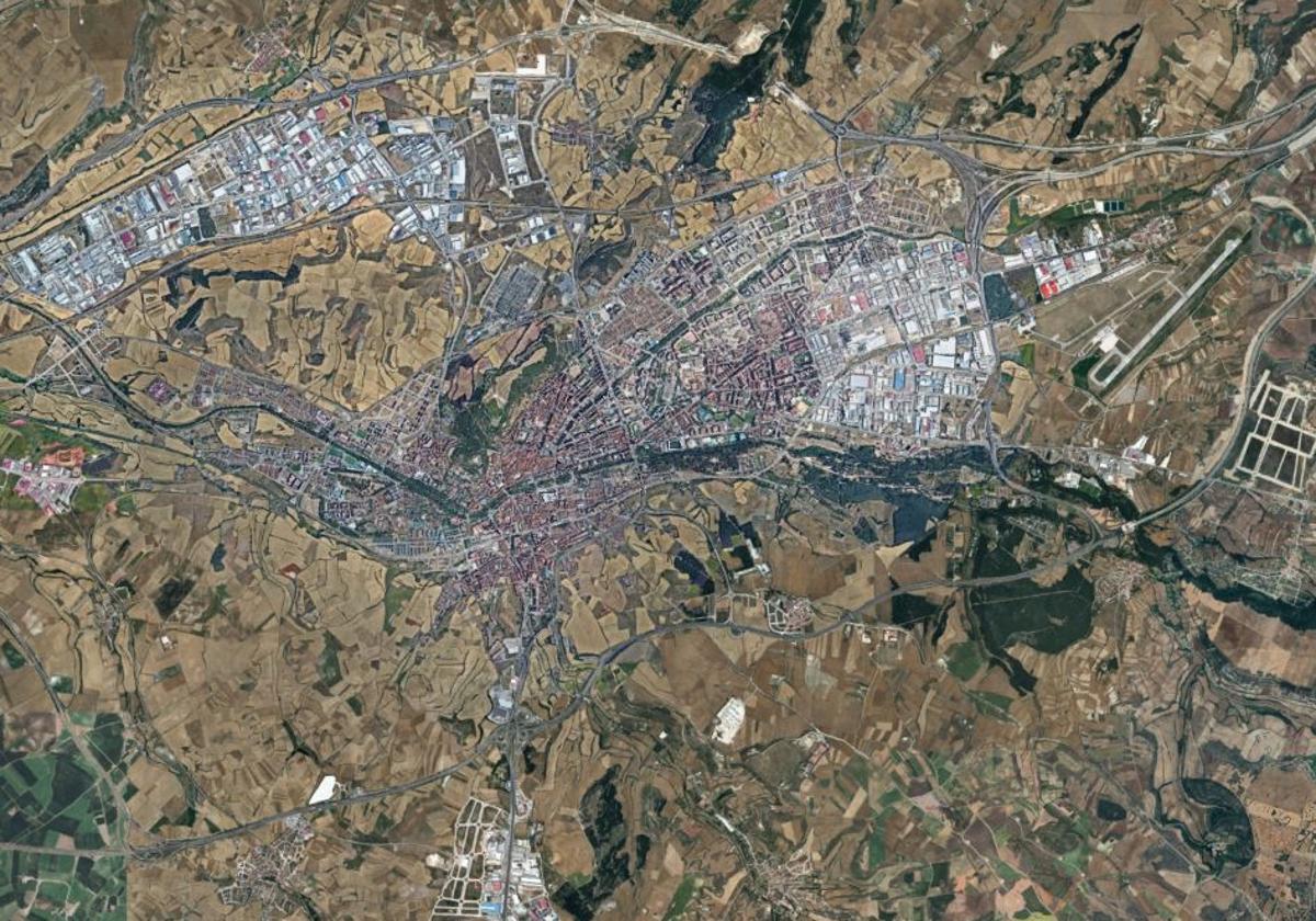 Imagen aérea de la ciudad de Burgos.