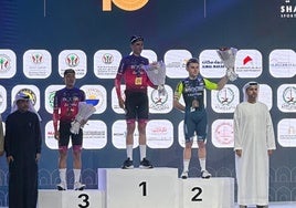 Mario Aparicio, en lo más alto del podium.