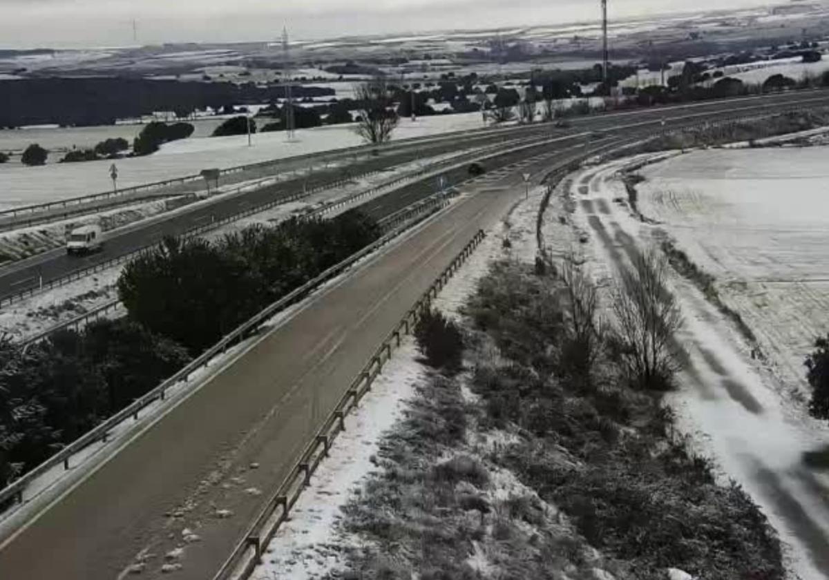 Estado de la autovía A-1 a la altura de Cogollos.