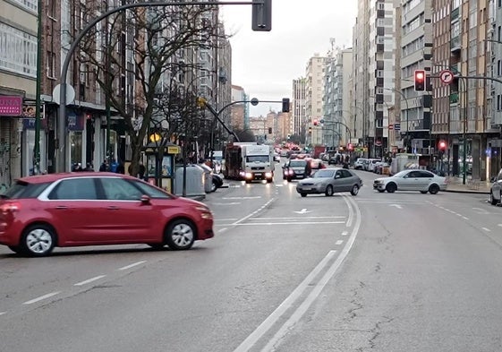 La calle Vitoria es una de las más ruidosas de Burgos.