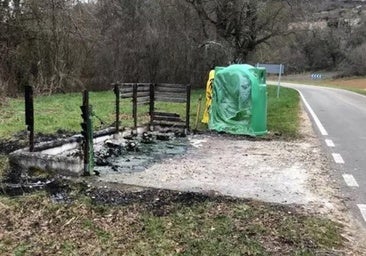 Investigan la quema de varios contenedores en un pueblo de Burgos
