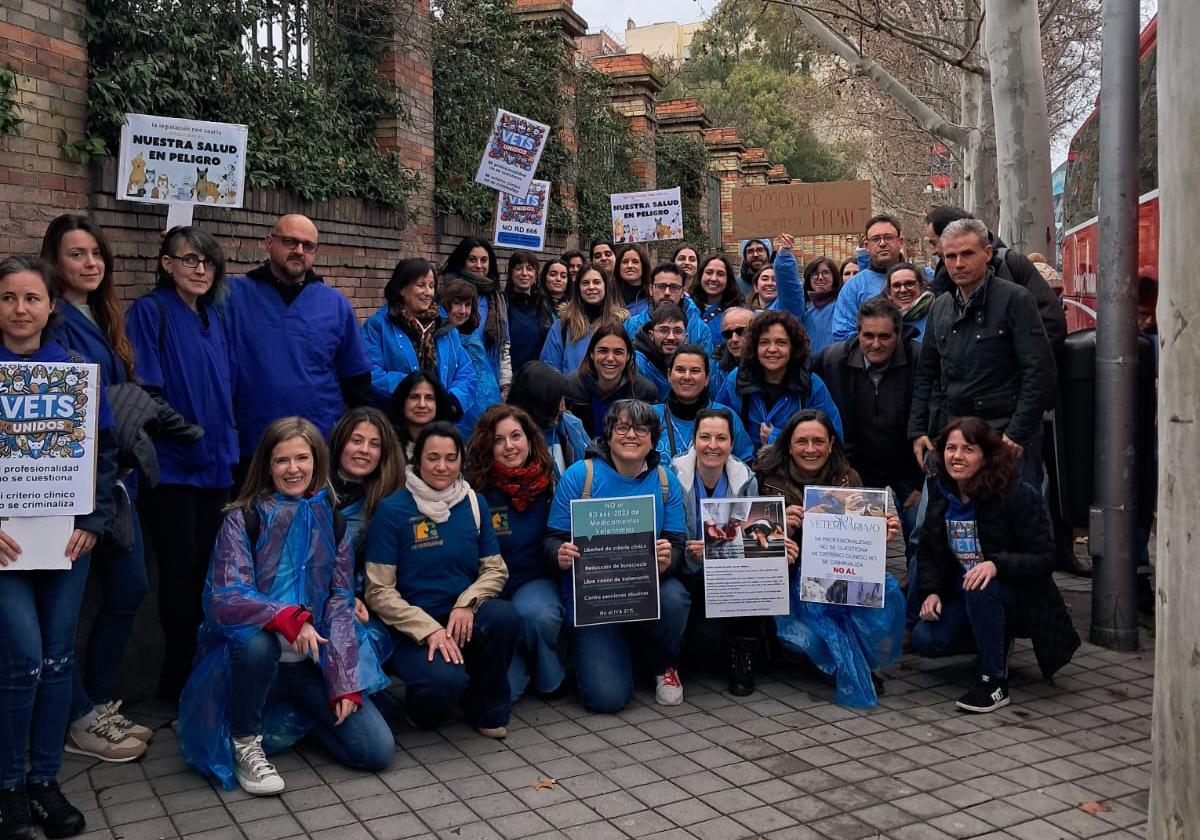 Medio centenar de veterinarios de Burgos se manifiestan en Madrid