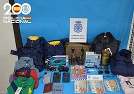 La Policía Nacional intervino muchos objetos robados.