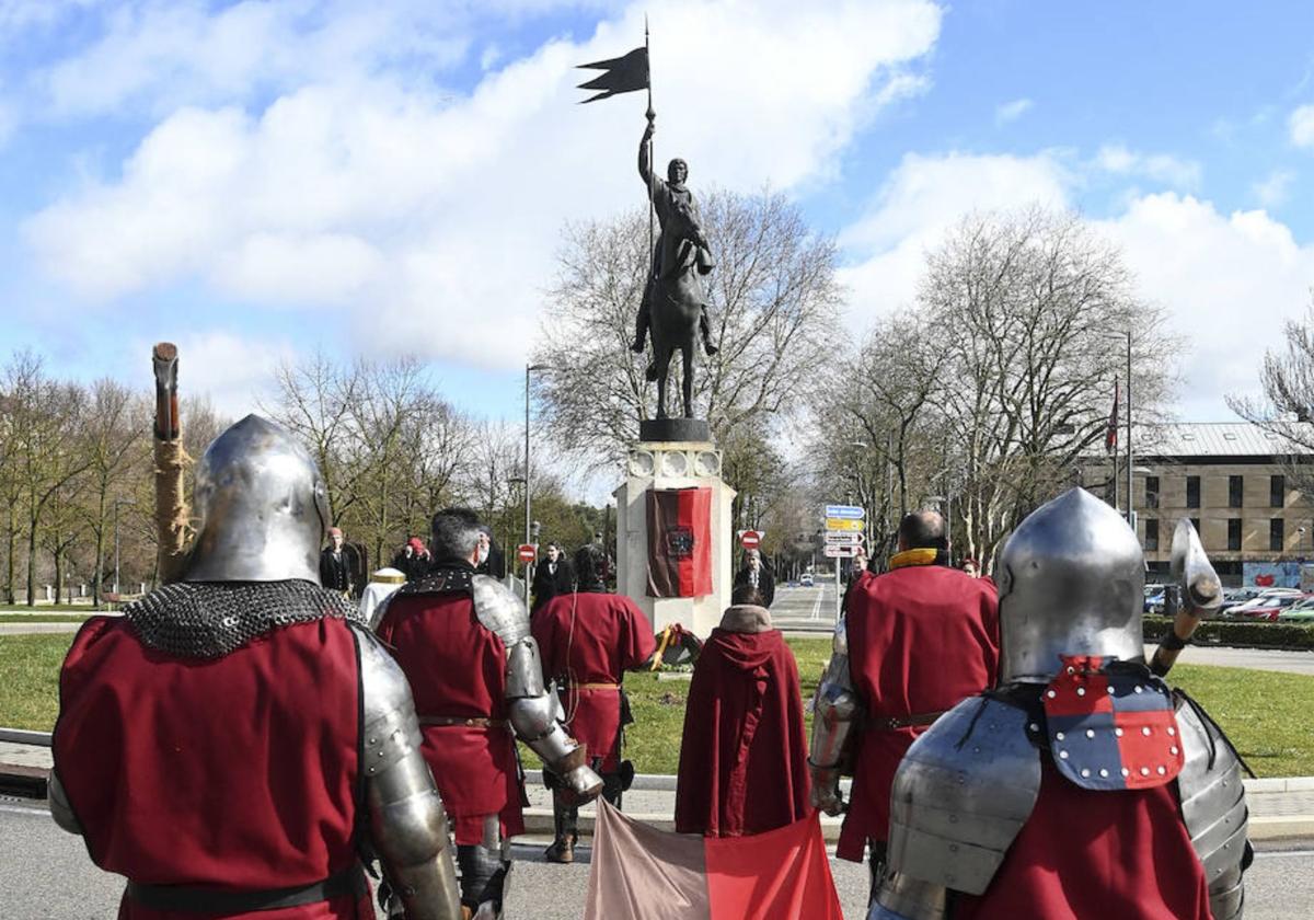 Homenaje a Porcelos, fundador de la ciudad de Burgos.