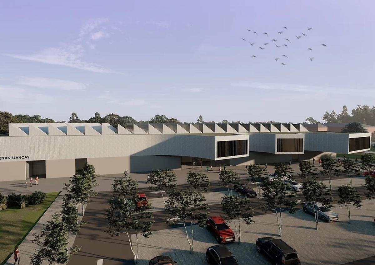 Imagen secundaria 1 - Propuesta de Arias Garrido Arquitectos para el pabellón multifuncional de Fuentes Blancas ganadora del concurso convocado por la Diputación de Burgos.