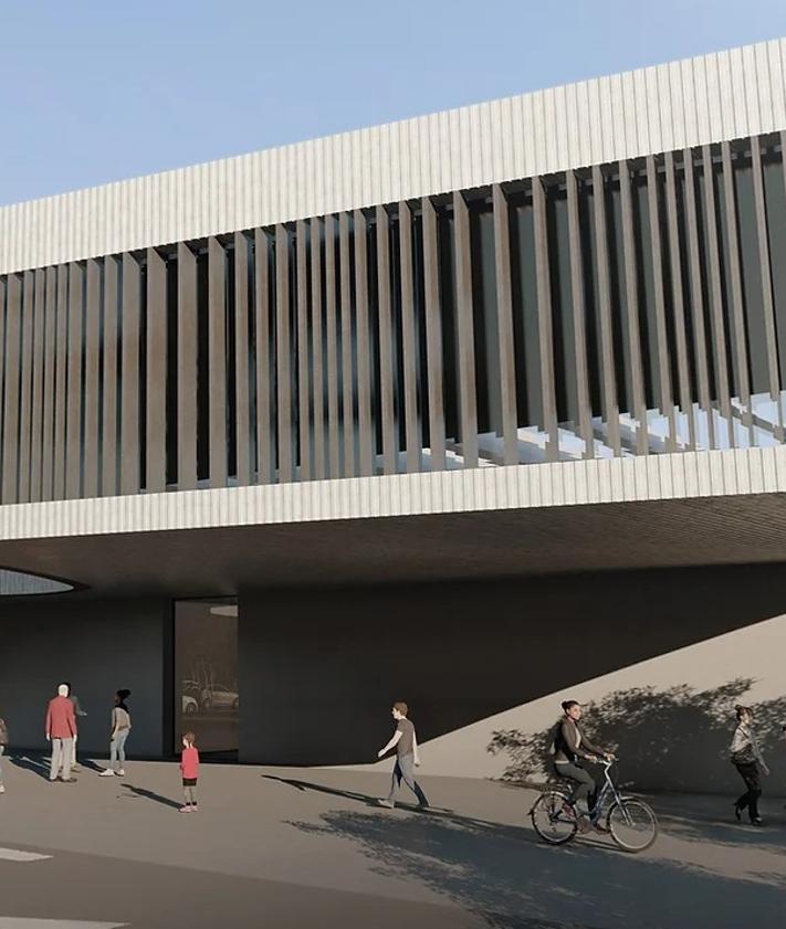 Imagen secundaria 2 - Propuesta de Arias Garrido Arquitectos para el pabellón multifuncional de Fuentes Blancas ganadora del concurso convocado por la Diputación de Burgos.