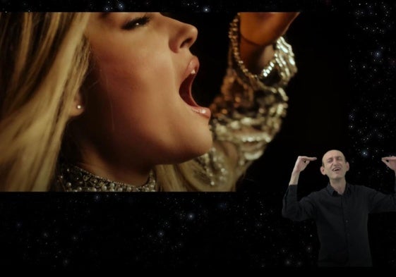 El videoclip de Melody interpretado en lengua de singos.