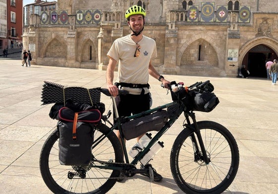 Pablo Noguero minutos antes de comenzar su viaje.