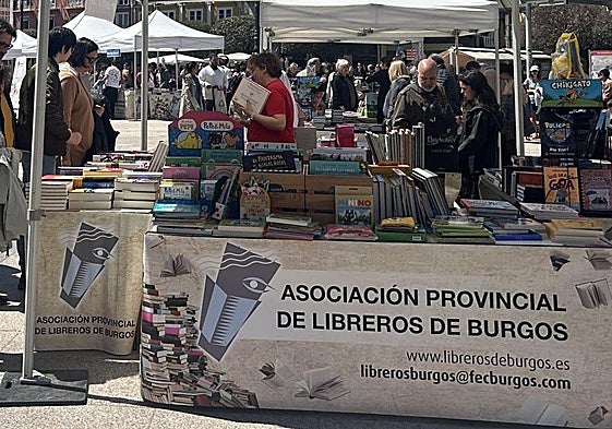 Celebración del Día del Libro en la Plaza Mayor de Burgos.