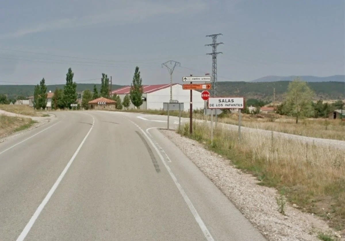 Entrada en Salas por la CL-117 desde Castrillo de la Reina.