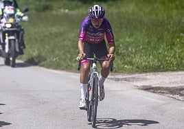 Carlos García Pierna buscó la victoria desde la escapada.