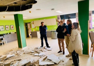 Se derrumba el techo del comedor de la residencia Cortes de Burgos