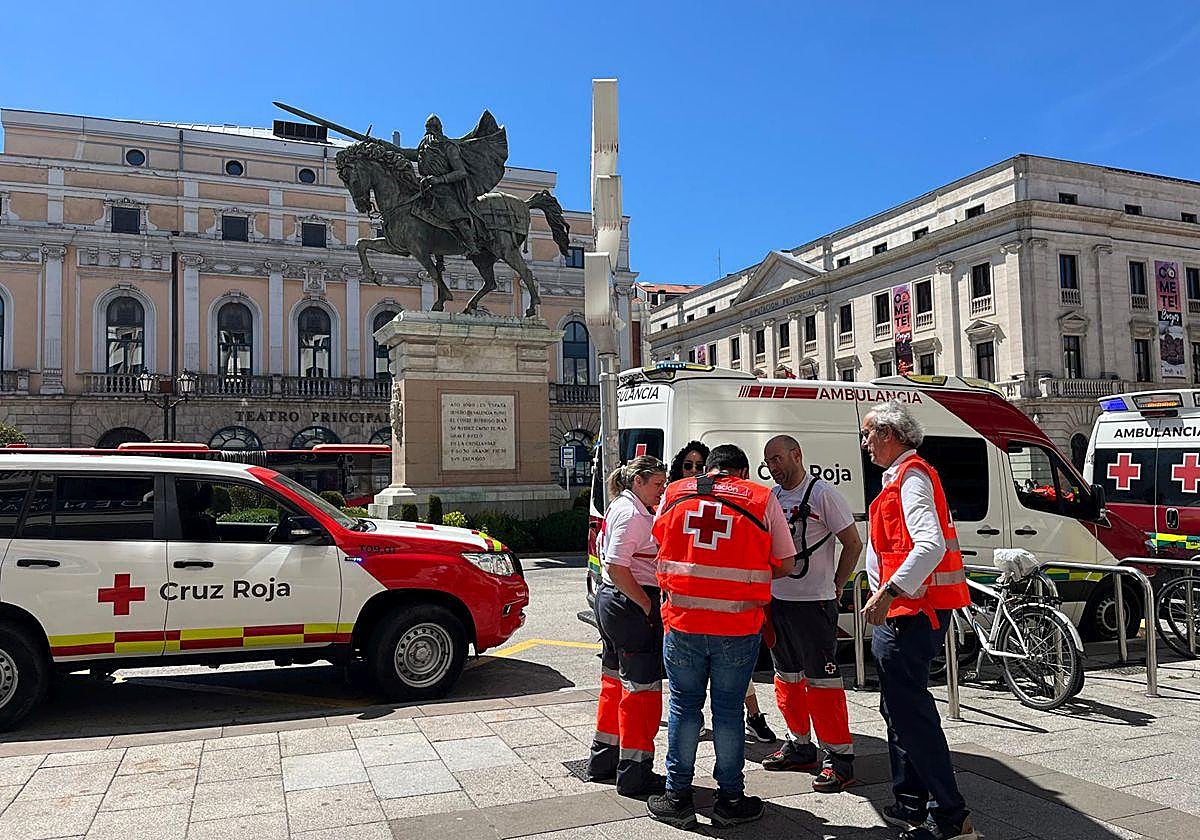 Dispositivo de la Cruz Roja en Burgos por el apagón.