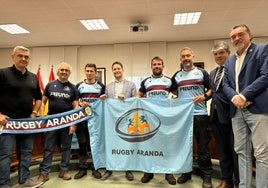 Una representación del Rugby Aranda se ha reunido hoy con el alcalde.