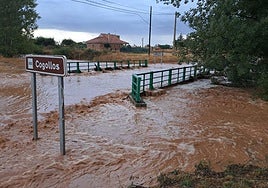 Imagen de archivo de un río de la provincia durante una avenida.