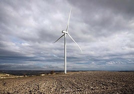Aerogenerador en la provincia de Burgos.