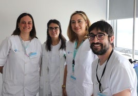 Raquel, Verónica, Carmen y David, enfermeras del HUBU.