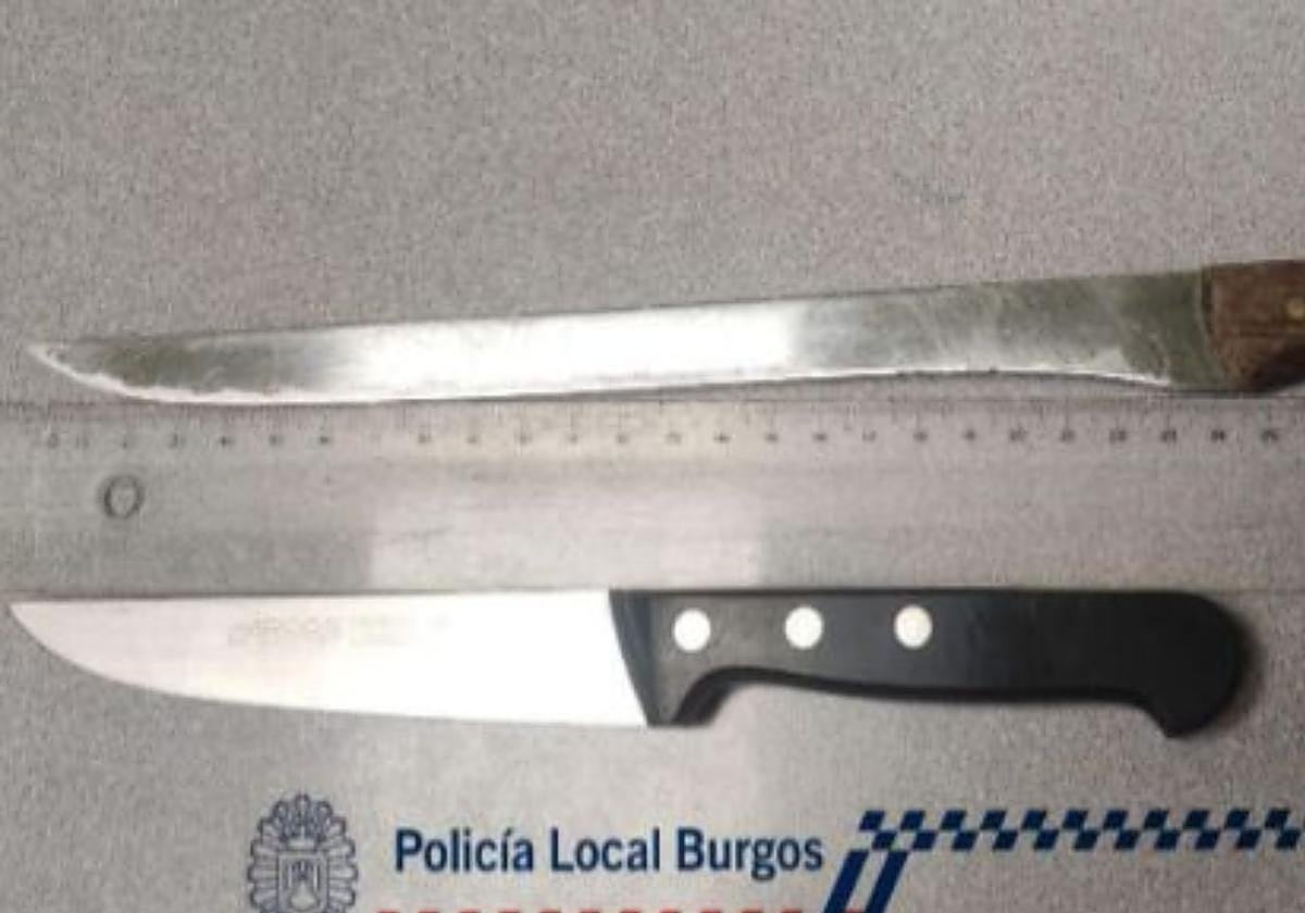 Cuchillos intervenidos en Burgos.