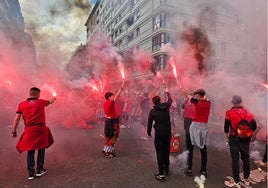 Multitud de aficionados se dieron cita para disfrutar del partido en pantalla grande
