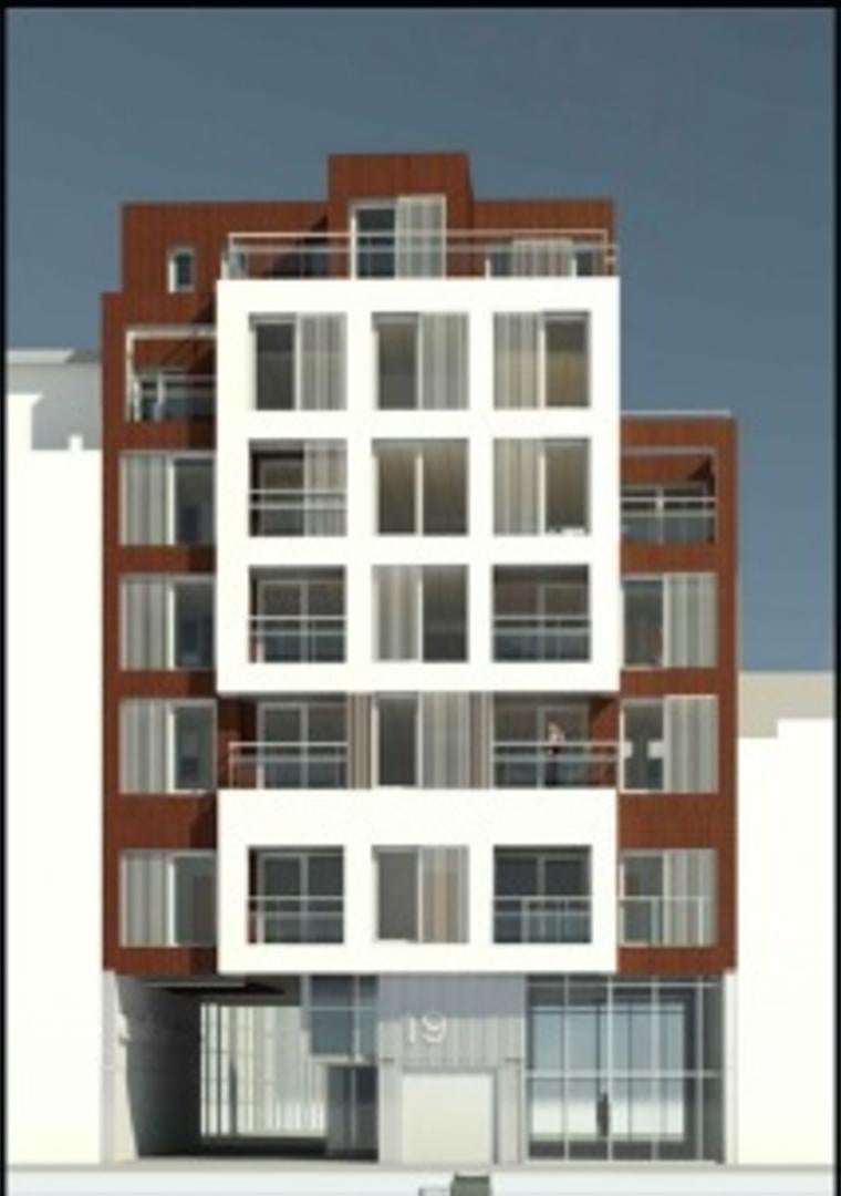 Imagen - En azul, el edificio demolido, en blanco, el edificio proyectado.