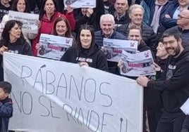 Vecinos de Rábanos protestan.