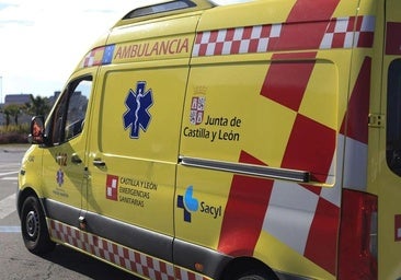 Un herido en el aparatoso vuelco de un camión en Burgos