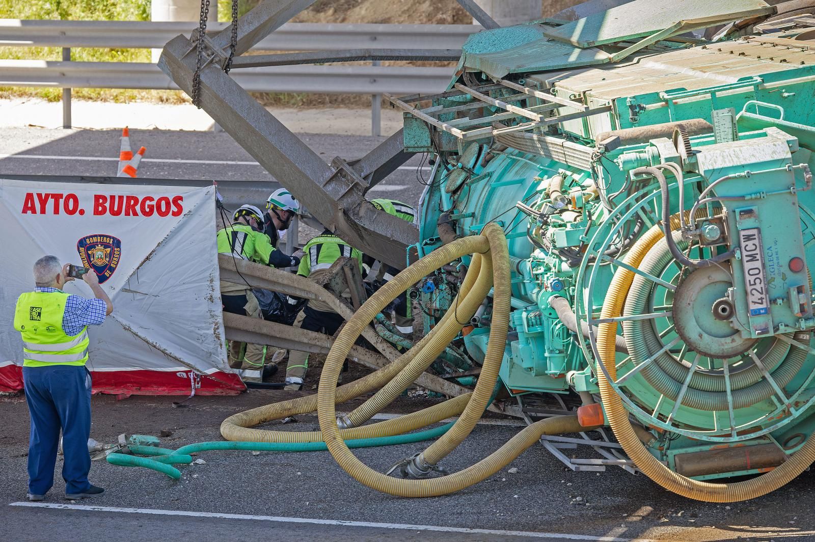 Imágenes del accidente mortal en la circunvalación de Burgos