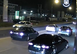 Carrera ilegal en un polígono de Burgos.