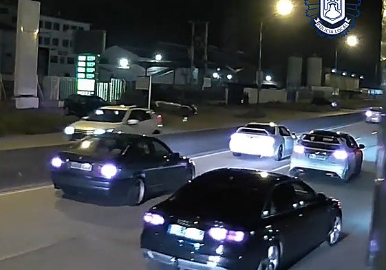 Carrera ilegal en un polígono de Burgos.