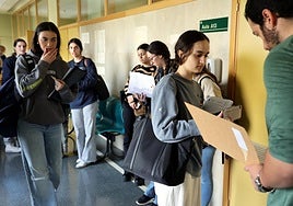 Imagen de archivo de una prueba de acceso a la universidad celebrado en Burgos.