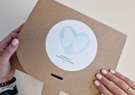 Caja de duelo que entrregan los hospitales para ofrecer apoyo emocional a las familias que sufren la pérdida de su bebé.