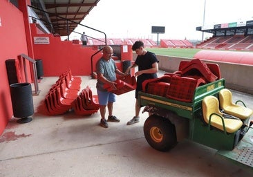 Comienzan las obras en el estadio del Mirandés