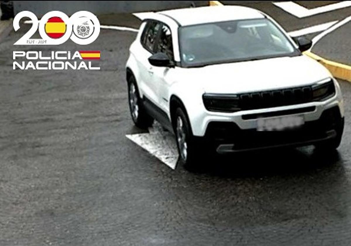 Imagen de uno de los robos cometidos en un aparcamiento.