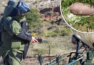 Destruidos tres proyectiles militares de guerra hallados en una gravera de Burgos